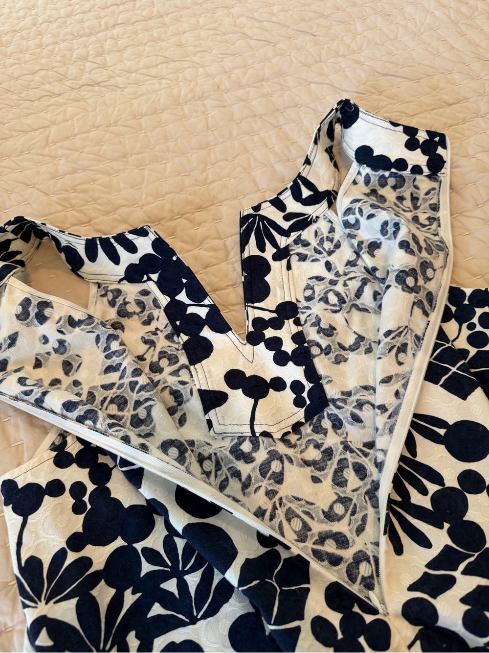 Trina Turk Navy and White Floral Tassel Halter Tunic - Picture 5 of 5